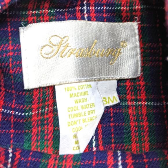 Strasburg Romper Boys Size 18m Plaid Teddy Bear Longalls Christmas Santa - Picture 4 of 4